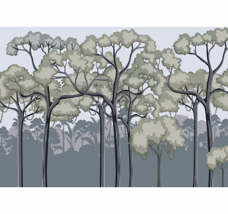 Vanha viidakko valokuvatapetti metsä - Tenstickers