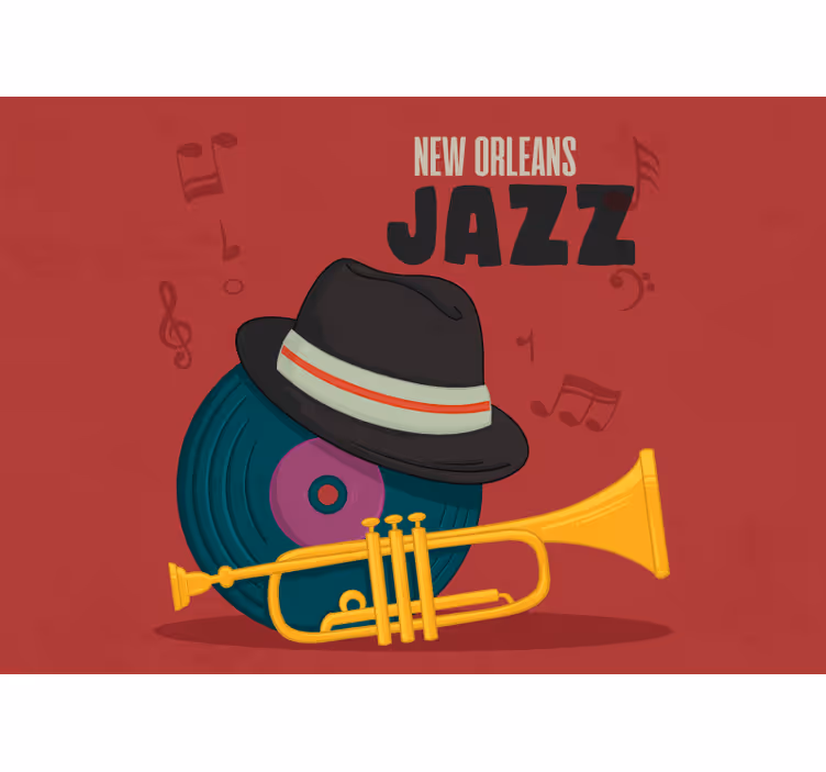 New orleansin jazz musiikki aiheinen valokuvatapetti - Tenstickers