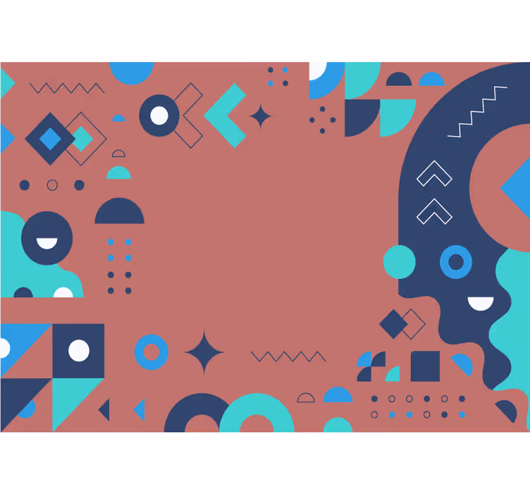 Abstrakti valokuvatapetti geometrisella kuviolla - Tenstickers
