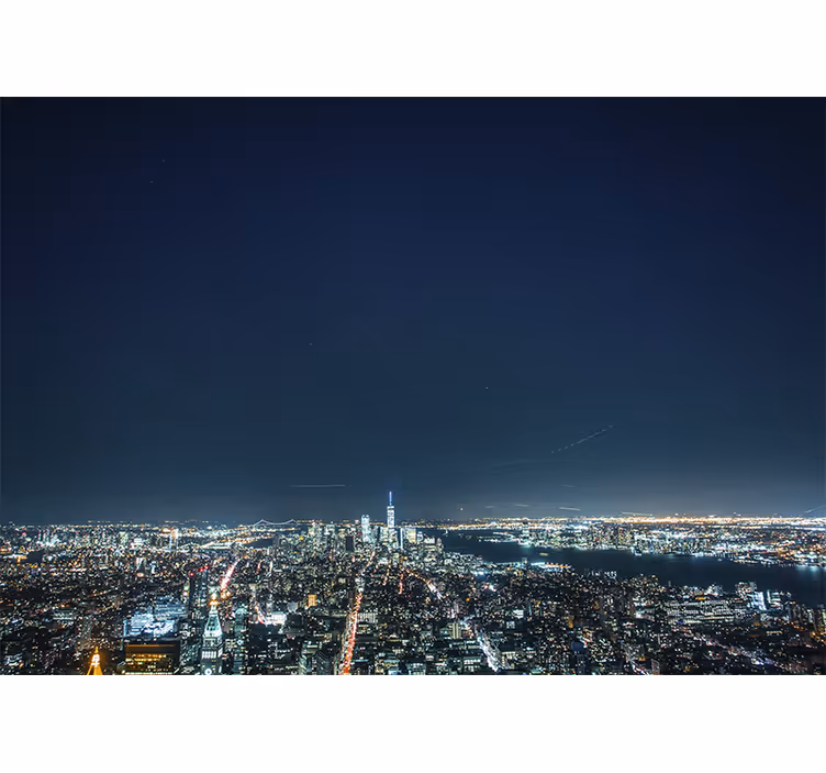 New york valokuvatapetti yön kaupunkikuva - Tenstickers