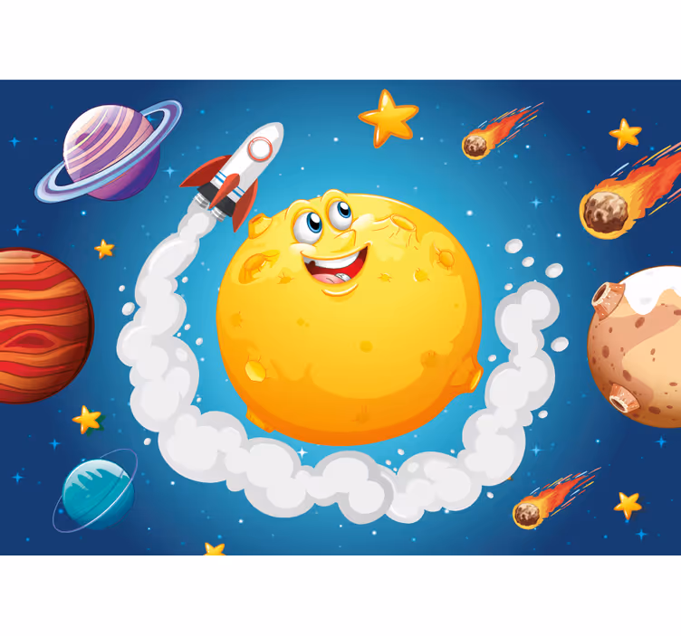 Avaruusseikkailuteemainenfantasiavolokuvatapetti - Tenstickers