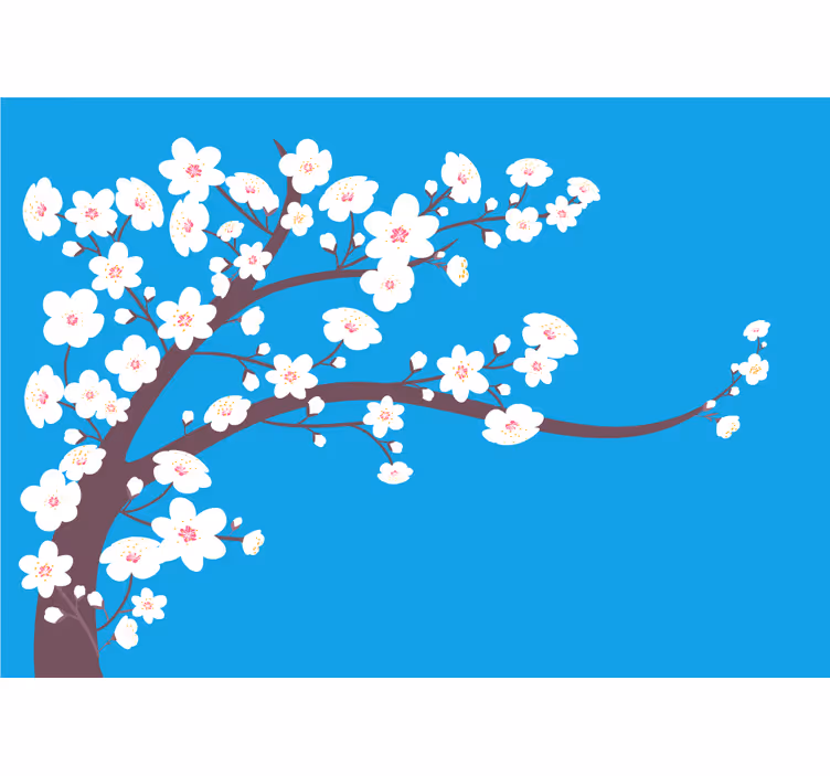 Sakura kukka valokuvatapetti - Tenstickers