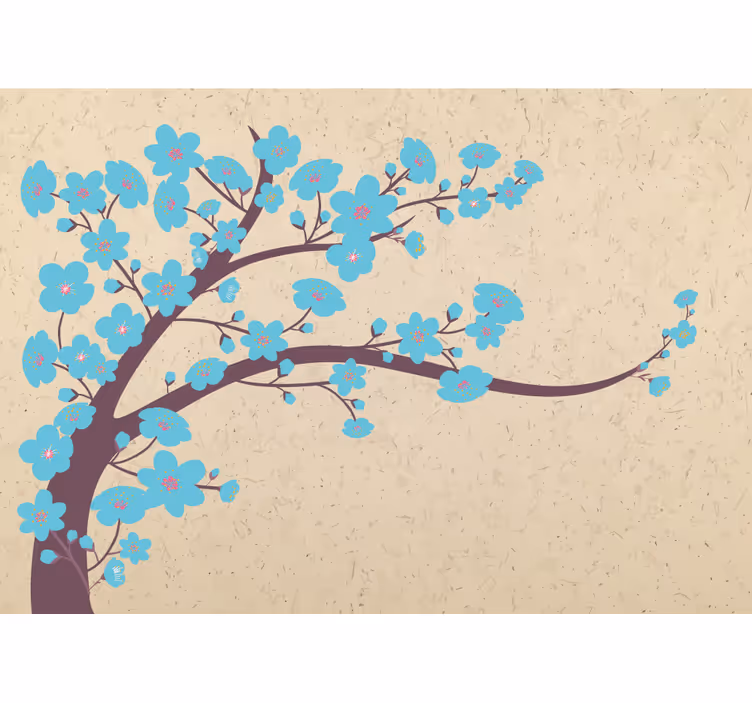 Sakura kukka valokuvatapetti - Tenstickers