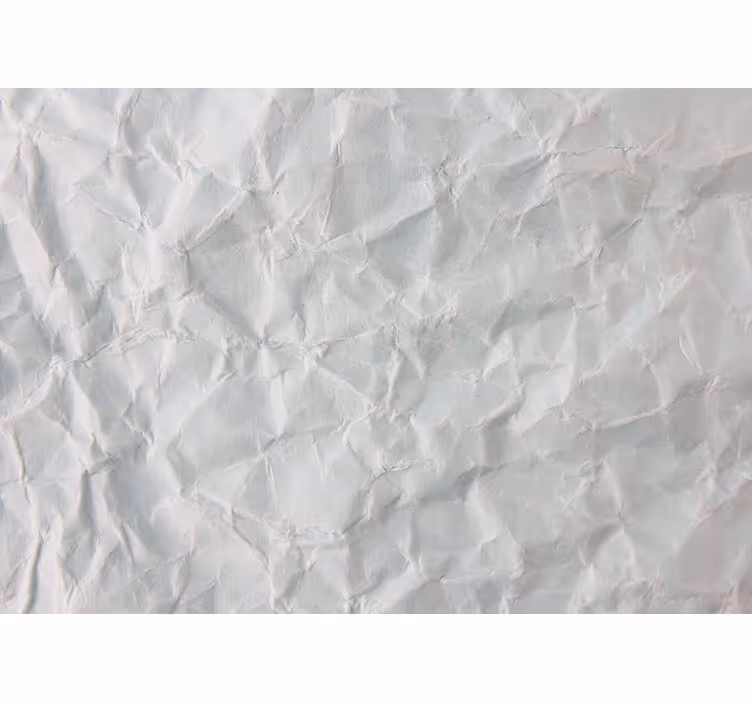 Valkoinen rypistynyt paperin tekstuuri 3d valokuvatapetti - Tenstickers
