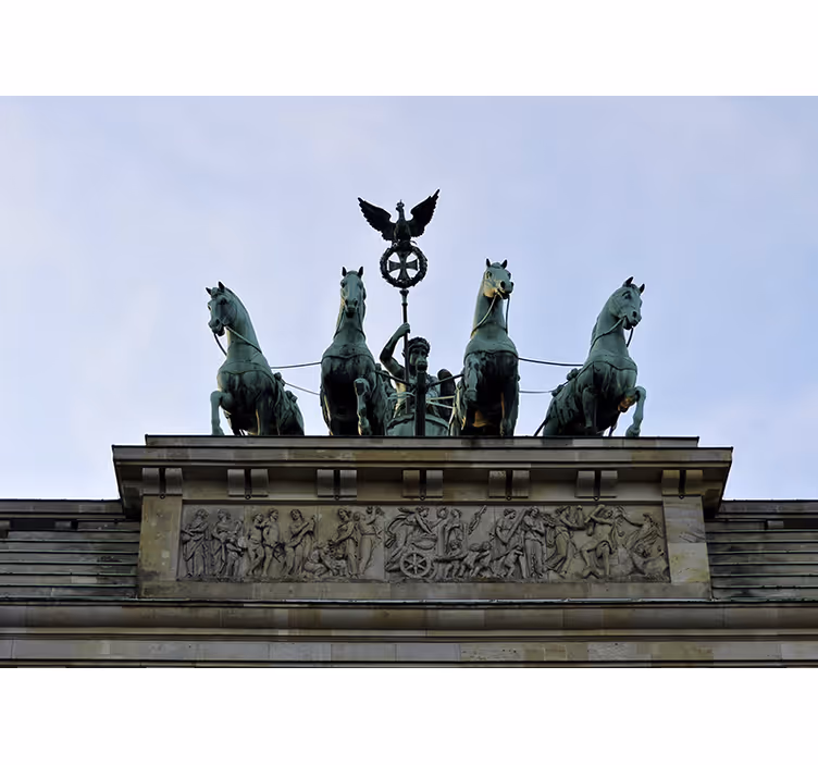 Berliini valokuvatapetti brandenburgin portin patsas - Tenstickers
