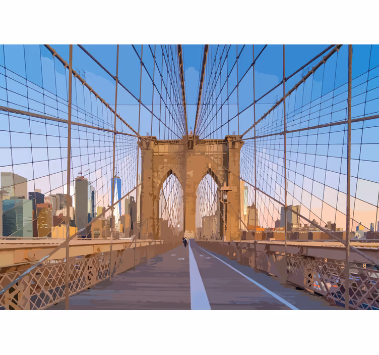 Brooklyn silta näköalapaikka valokuvatapetti - Tenstickers