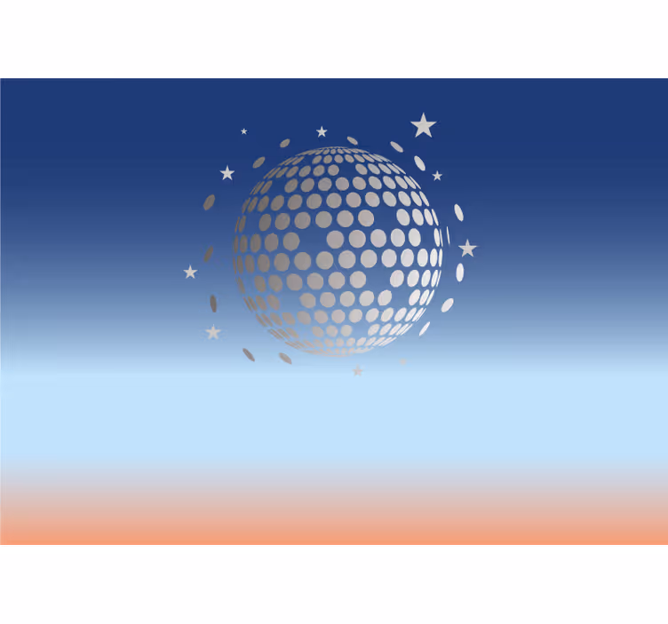 Musiikki valokuvatapetti disco-pallokuviolla - Tenstickers