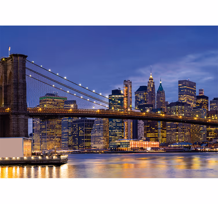 New york valokuvatapetti brooklyn silhuetti - Tenstickers