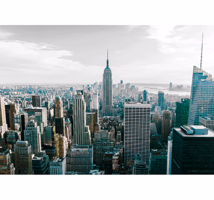New york valokuvatapetti ikoninen kaupunkihorisontti - Tenstickers