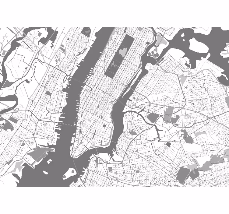 New yorkin yksityiskohtainen karttavalokuvatapetti - Tenstickers