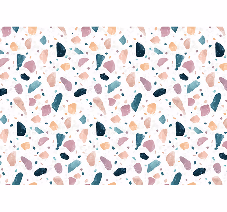 Alkuperäinen terrazzo -kuvio wc valokuvatapetti - Tenstickers