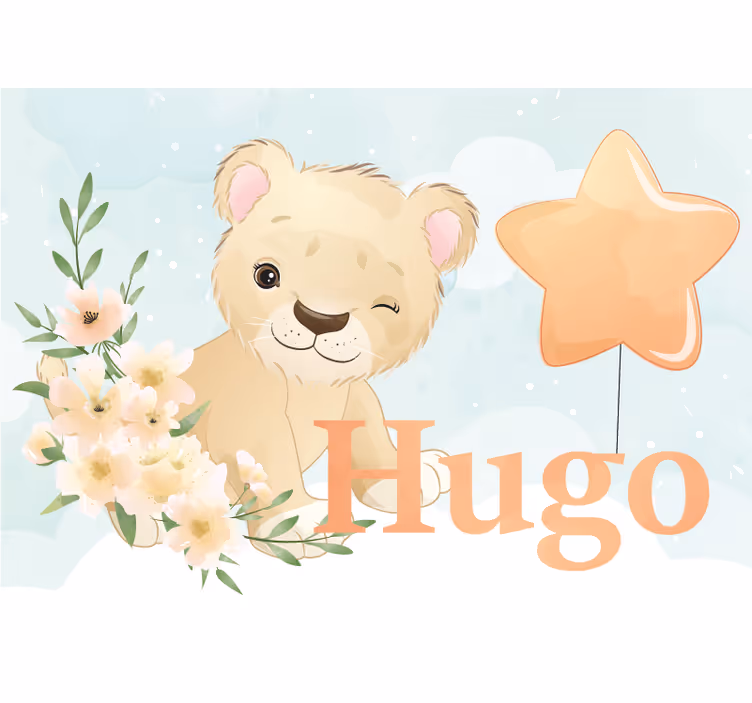 Söpö leijonahahmo eläin valokuvatapetti - Tenstickers