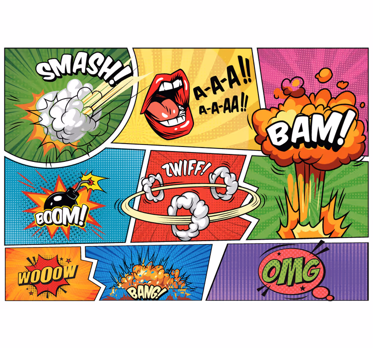 Sarjakuvaseikkailu graffiti valokuvatapetti - Tenstickers