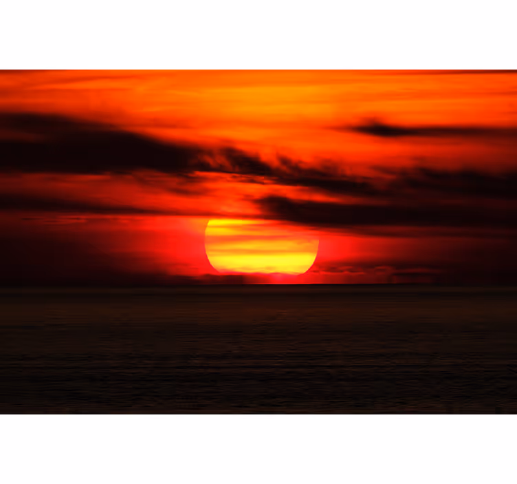 Värikäs auringonlaskun näkymä taivas valokuvatapetti - Tenstickers