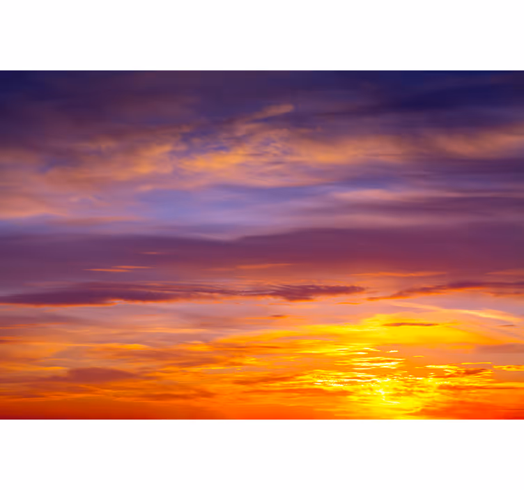 Upean auringonlaskun näkymä taivas valokuvatapetti - Tenstickers