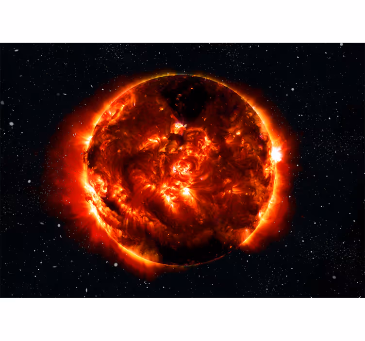Avaruusvalokuvatapetti auringonräjähdysefekti - Tenstickers