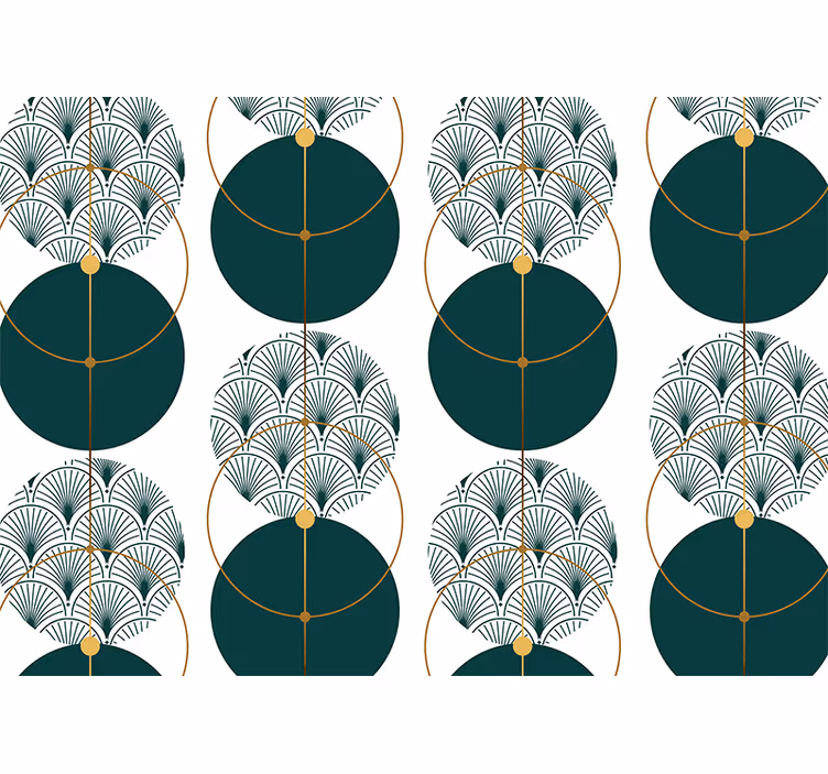 Geometriset fani kuvio tapetit - Tenstickers