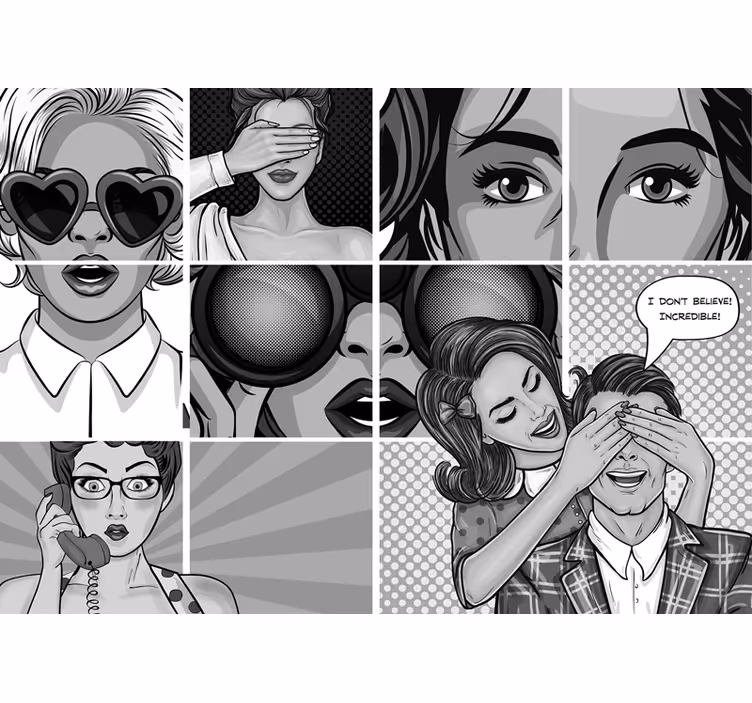 Pop art ilmaisuja taide valokuvatapetti - Tenstickers