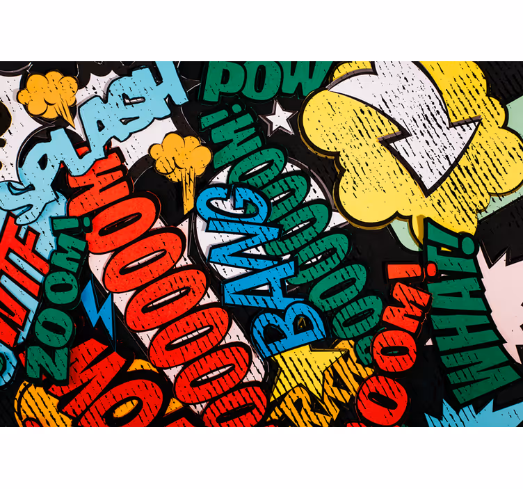 Graffiti valokuvatapetti sarjakuvakirjan äänet - Tenstickers