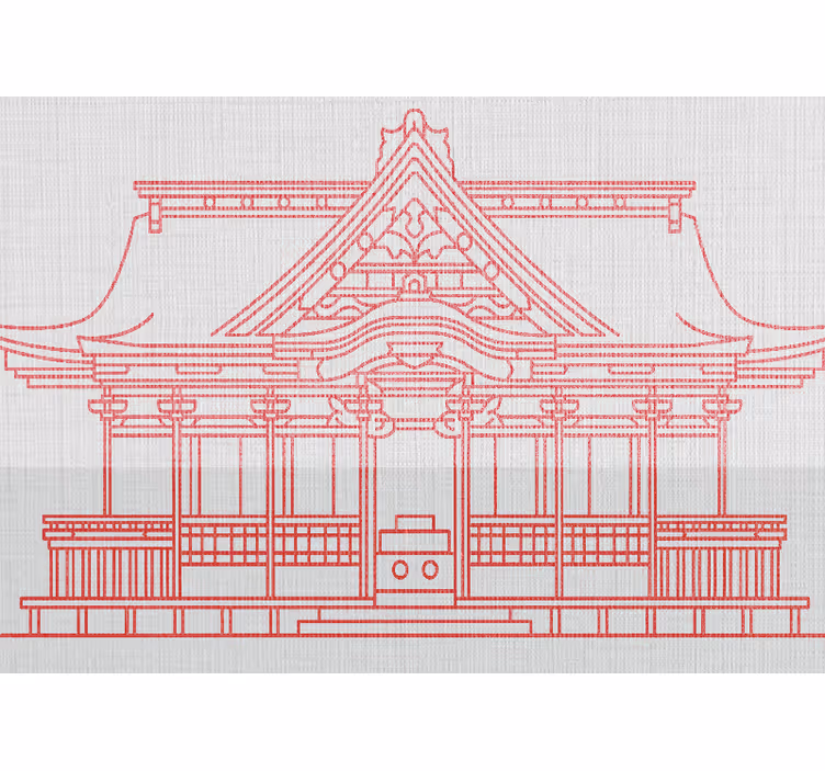 Perinteinen japanilainen arkkitehtuuri valokuvatapetti - Tenstickers