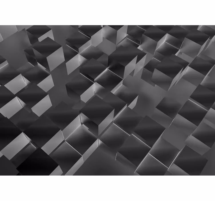 3d mattamusta laattakuvio 3d valokuvatapetti - Tenstickers