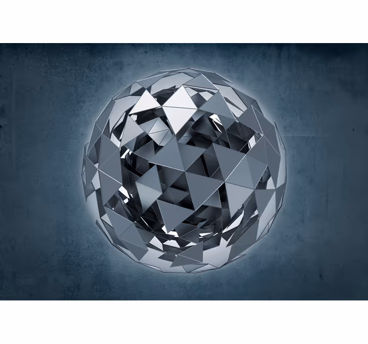 3d metalliset lasikolmiot 3d valokuvatapetti - Tenstickers