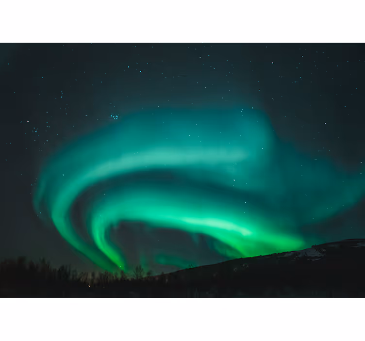 Luonto valokuvatapetti revontulinäyttely - Tenstickers