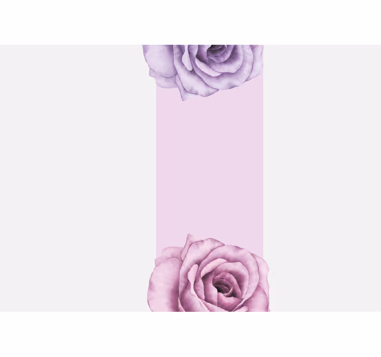 Violetti ruusu kuvioitu valokuvatapetti - Tenstickers