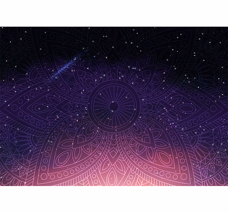 Boheemi neonmandala mandala valokuvatapetti - Tenstickers