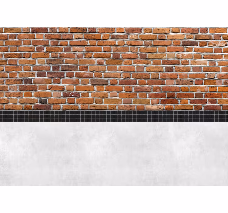 Tiilet laatoilla tiili valokuvatapetti - Tenstickers