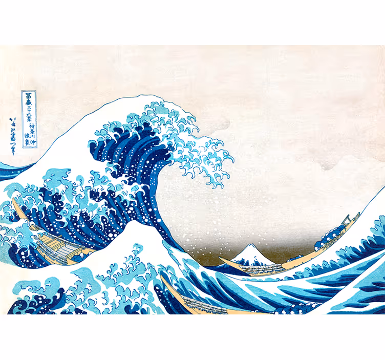 Kanagawa aalto klassinen taide valokuvatapetti - Tenstickers