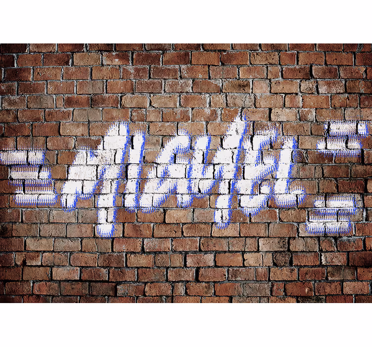 Tiiligrafitti nimellä nuoren huone valokuvatapetti - Tenstickers