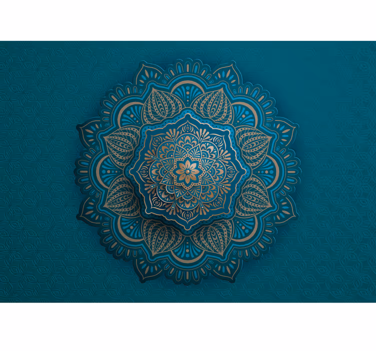 Mandala turkoosi mandala valokuvatapetti - Tenstickers