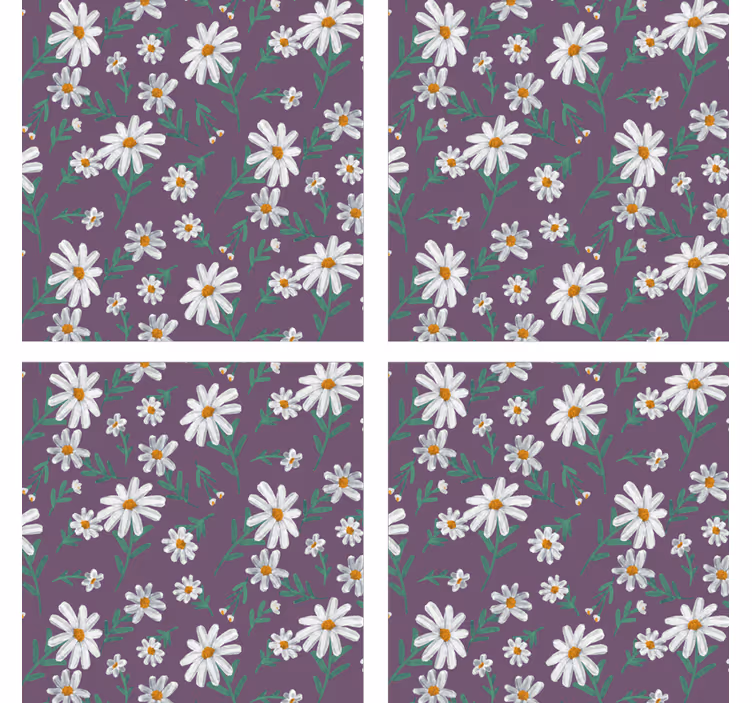 Päivänkakkara kukka vuoristorata violetti tausta - Tenstickers