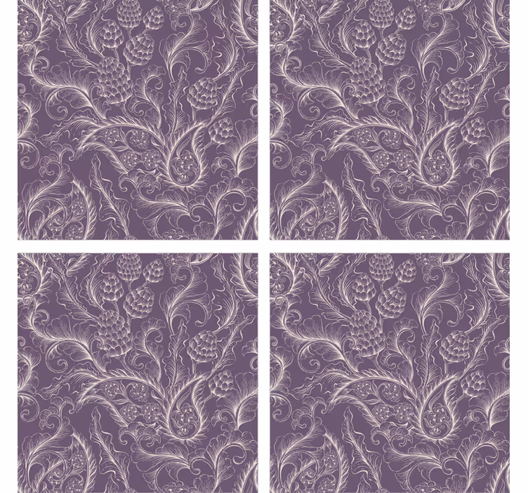 Herkkä vintage kukka paisley vuoristorata - Tenstickers
