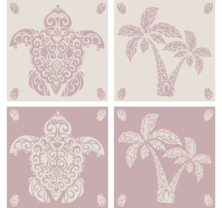 Hawaiian kilpikonna ja kämmen malli vuoristorata - Tenstickers