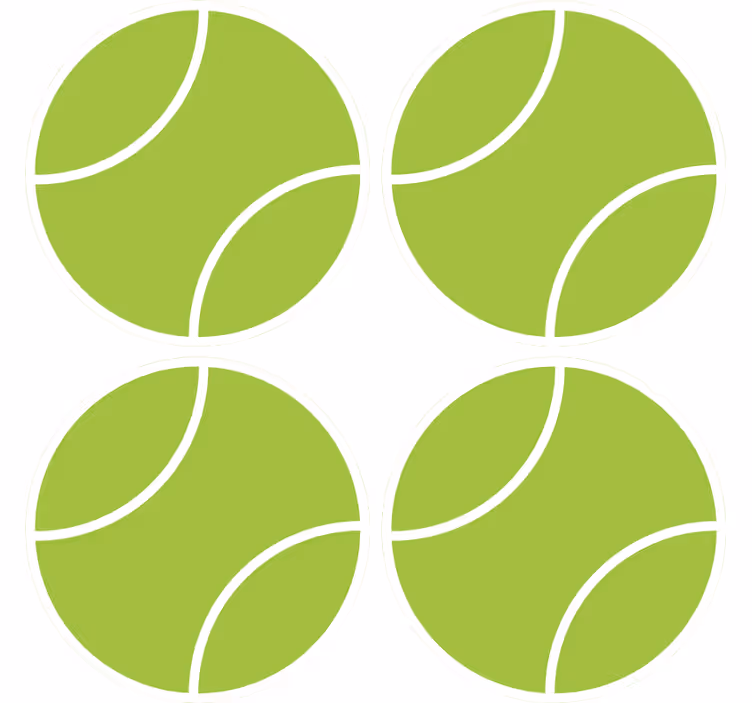 Sarjakuva tennispallo modernit lasinaluset - Tenstickers