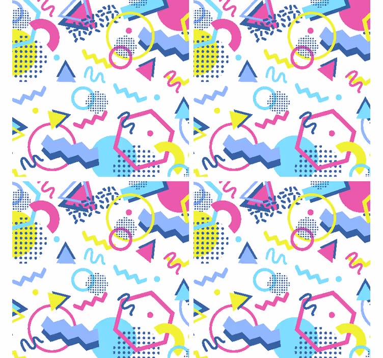 Geometrinen memphis-tyyli modernit lasinaluset - Tenstickers