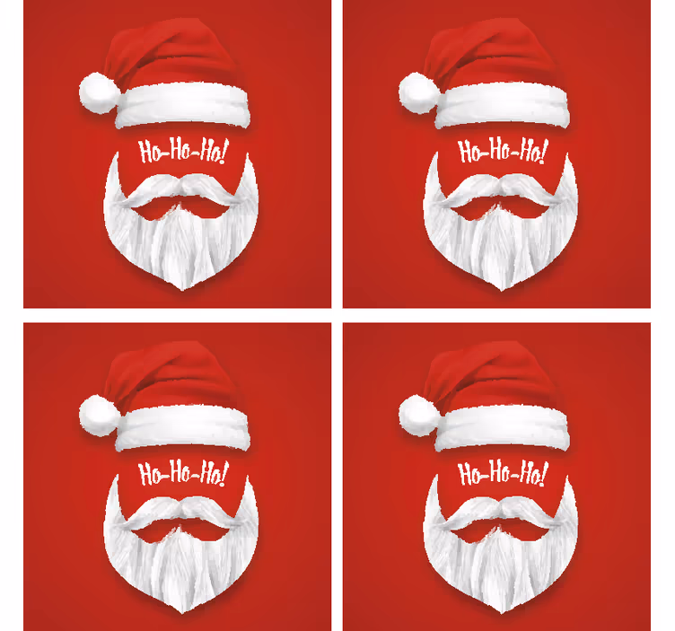 Hauska joulupukki ho-ho-ho jouluiset lasinaluset - Tenstickers