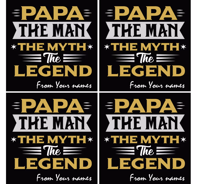 Hieno isä on legenda teksti lasinalunen - Tenstickers