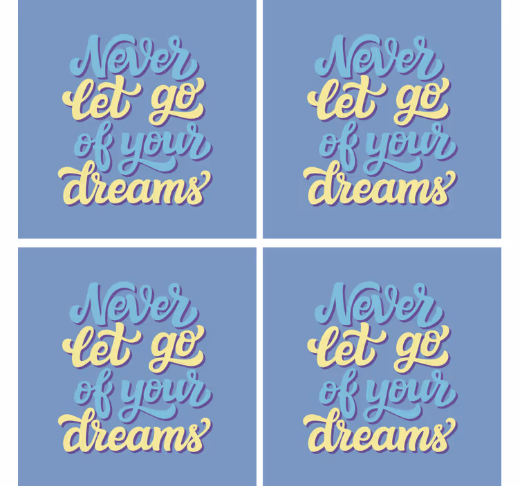 Lasinalunen sanonnalla inspiroivalla typografialla - Tenstickers