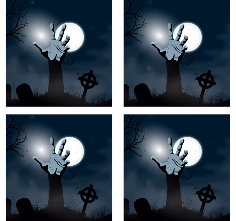 Kauhujen hautausmaan käsilasi-alunen - Tenstickers