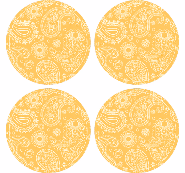 Monimutkainen paisley-kuvio lasinalunen - Tenstickers