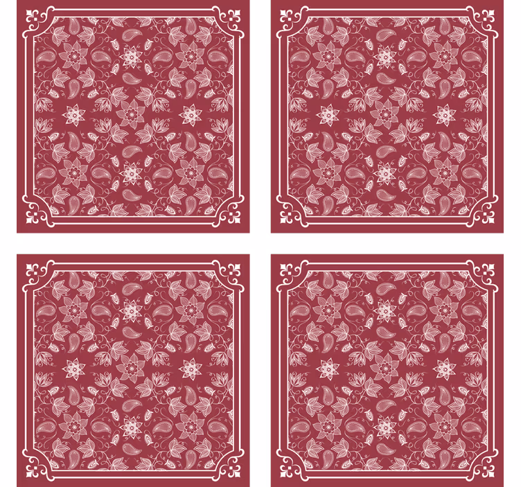 Vintage lasinalunen kukkakuviolla - Tenstickers