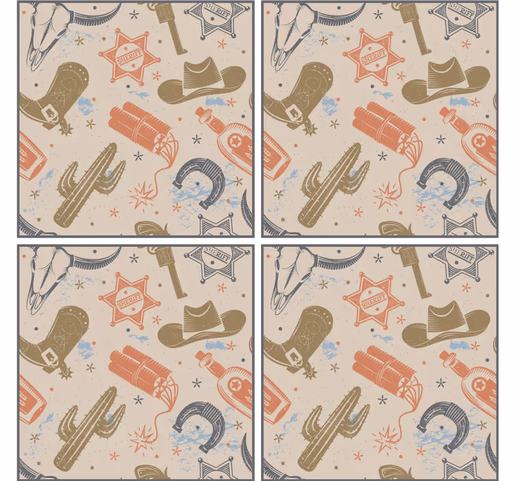 Cowboy elementit malli juoma lasinaluset - Tenstickers
