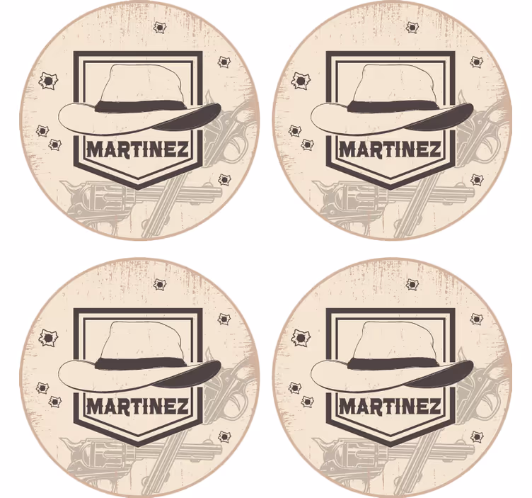 Kummajainen lasinalunen lännen hattu ja aseet - Tenstickers