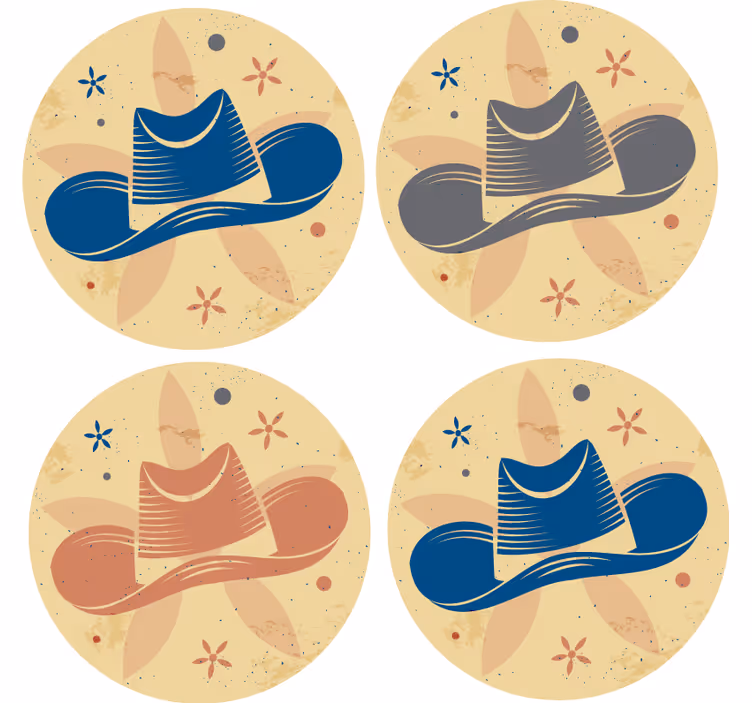 Hieno cowboy hattu malli juoma lasinalunen - Tenstickers