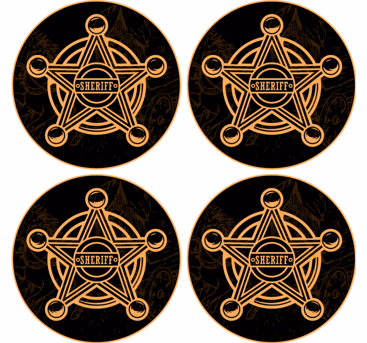Sheriffitähdenkuvio olutlasinalunen - Tenstickers