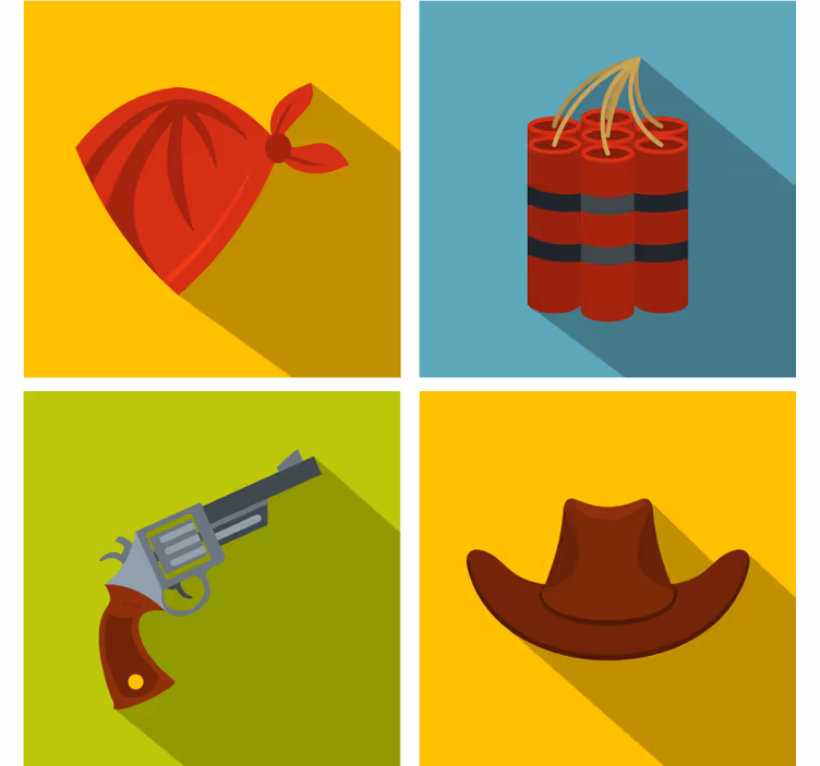 Kummajainen lasinalunen cowboyhattu ja dynamiitti - Tenstickers