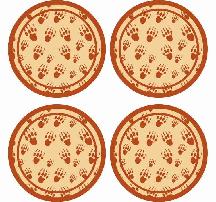 Hieno eläin tassu jälki juoma lasinaluset - Tenstickers